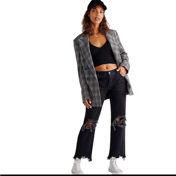 We The Free Denim - Free People Maggie Mid Rise Straight Jeans